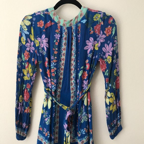 Free People Violet Hill Tunic Top Dress Blue 2 - Picture 8 of 12